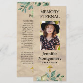 Elegant groen orthodox Christelijk begrafenisgebed (Voorkant / Achterkant)