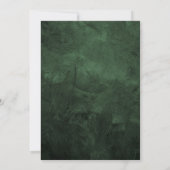 Elegant Groen Oud Papier, Gouden Kalligrafie Kaart (Achterkant)