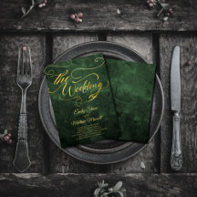 Elegant  Groen Oud Papier, Gouden Kalligrafie