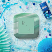 Elegant groen papieren bord (Feest)
