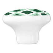 Elegant groen patroon keramische knop (Zijkant)