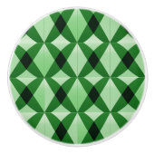 Elegant groen patroon keramische knop (Voorkant)