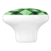 Elegant groen patroon keramische knop (Zijkant)