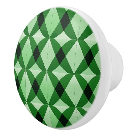 Elegant groen patroon keramische knop (Rechts)