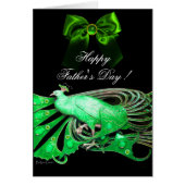 ELEGANT GROEN PEACOCK, GEM STONES, BOW Vaderdag (Voorkant)