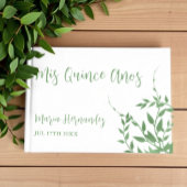 Elegant groen Quinceañera Gastenboek