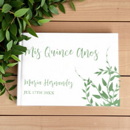 Elegant groen Quinceañera Gastenboek