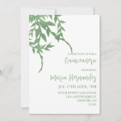 Elegant groen Quinceañera Kaart (Voorkant)