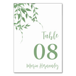 Elegant groen Quinceañera Kaart