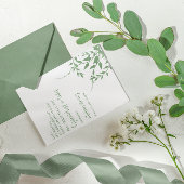 Elegant groen Quinceañera Kaart