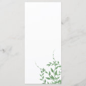 Elegant groen Quinceañera Menu (Achterkant)