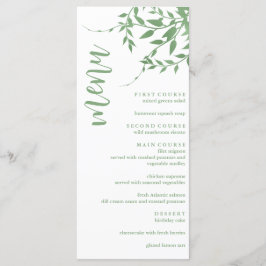 Elegant groen Quinceañera Menu