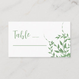 Elegant groen Quinceañera Plaatskaartje