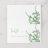 Elegant groen Quinceañera Plaatskaartje (Buitenkant ongevouwen)