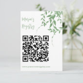 Elegant groen Quinceañera register Informatiekaartje (Staand voorkant)