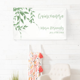 Elegant groen Quinceañera Spandoek