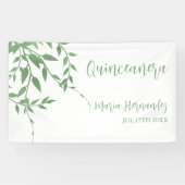 Elegant groen Quinceañera Spandoek (Horizontaal)