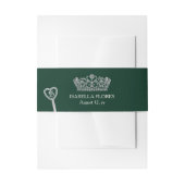 Elegant Groen Quinceanera Tiara 15e verjaardag Uitnodigingen Wikkel (Voorkant Voorbeeld)