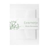 Elegant groen Quinceañera Uitnodigingen Wikkel (Voorkant Voorbeeld)