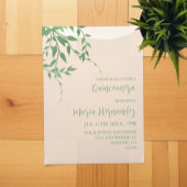 Elegant groen Quinceañera Vellum Uitnodigingen