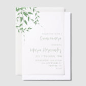Elegant groen Quinceañera Vellum Uitnodigingen (Offset)