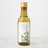 Elegant groen Quinceañera Wijn Etiket (Voorkant)