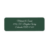 Elegant groen retouradres etiket (Voorkant)