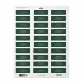 Elegant groen retouradres etiket (Full Sheet)