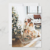 Elegant groen rode kalligrafie kerst feestdagenkaart (Achterkant)