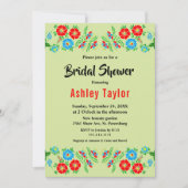 Elegant groen rode rozen bloemig Vrijgezellenfeest Kaart (Voorkant)