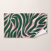 Elegant Groen Roos Gouden Glitter Zebra Bad Handdoek (Handdoek)