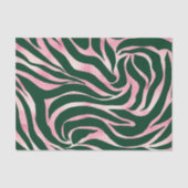 Elegant Groen Roos Gouden Glitter Zebra Tissuepapier (Voorkant)
