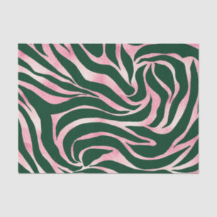 Elegant Groen Roos Gouden Glitter Zebra Tissuepapier