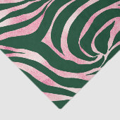 Elegant Groen Roos Gouden Glitter Zebra Tissuepapier (Detail)