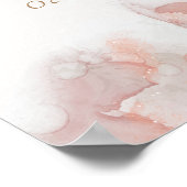 Elegant groen roze agaat Baby shower welkom Poster (Hoek)