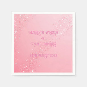Elegant Groen Roze & Blues Sparkle Design Servet