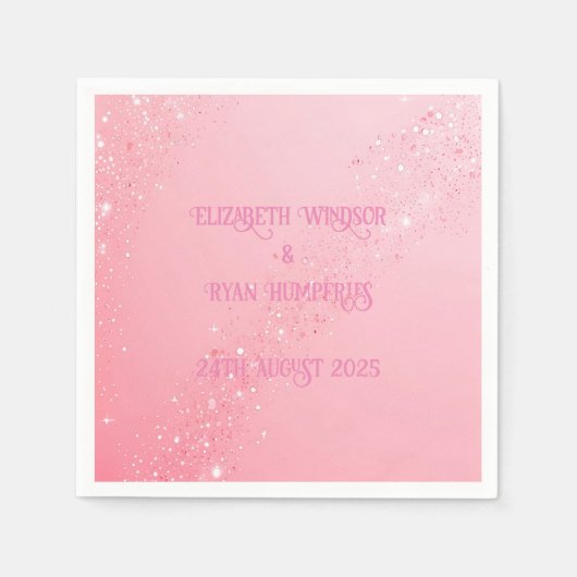 Elegant Groen Roze & Blues Sparkle Design Servet (Voorkant)