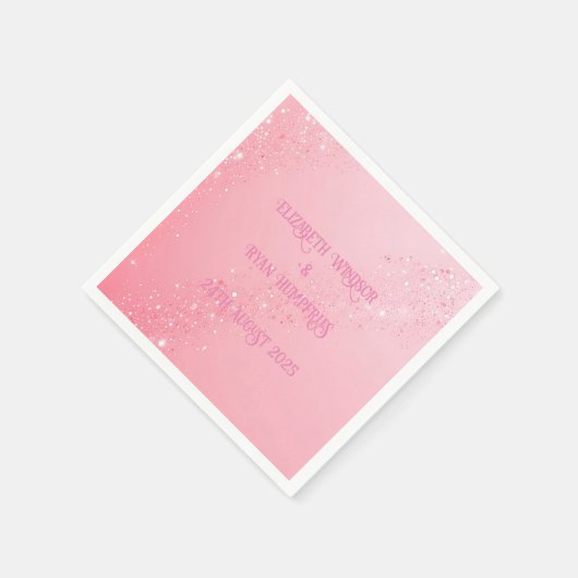 Elegant Groen Roze & Blues Sparkle Design Servet (Hoek)