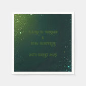 Elegant Groen Roze & Blues Sparkle Design Servet (Voorkant)