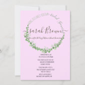 ELEGANT GROEN & ROZE FOLIAGE VIRTUAL VRIJGEZELLENF KAART (Voorkant)