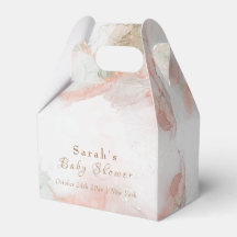 Elegant Groen Roze Waterverf Agaat Baby shower