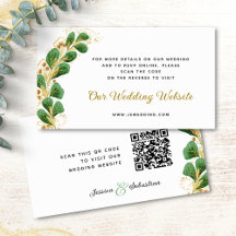 Elegant groen RSVP bruiloft website QR-code
