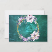 Elegant Groen RSVP Kaartje (Achterkant)