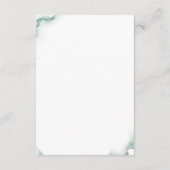 Elegant Groen, Sage Waterverf, Bruiloft Details Informatiekaartje (Achterkant)