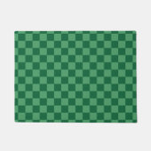 Elegant groen schaakbordpatroon deurmat (Voorkant)