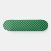 Elegant groen schaakbordpatroon persoonlijk skateboard (Horizontaal)