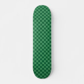Elegant groen schaakbordpatroon persoonlijk skateboard (Voorkant)