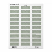Elegant groen script trouwadreslabel etiket (Full Sheet)