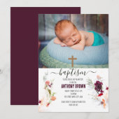 ELEGANT GROEN, SINAASAPPEL, ROOD & WIJN BABY DOOP KAART (Voorkant / Achterkant)