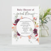 ELEGANT GROEN, SINAASAPPEL, ROOD & WIJN BABY SHOWE KAART (Staand voorkant)